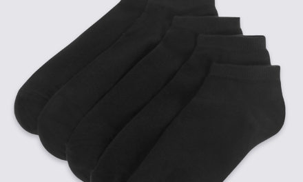 M&S Collection 5 Pairs of Trainer Liner Socks