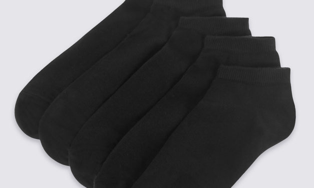 M&S Collection 5 Pairs of Trainer Liner Socks