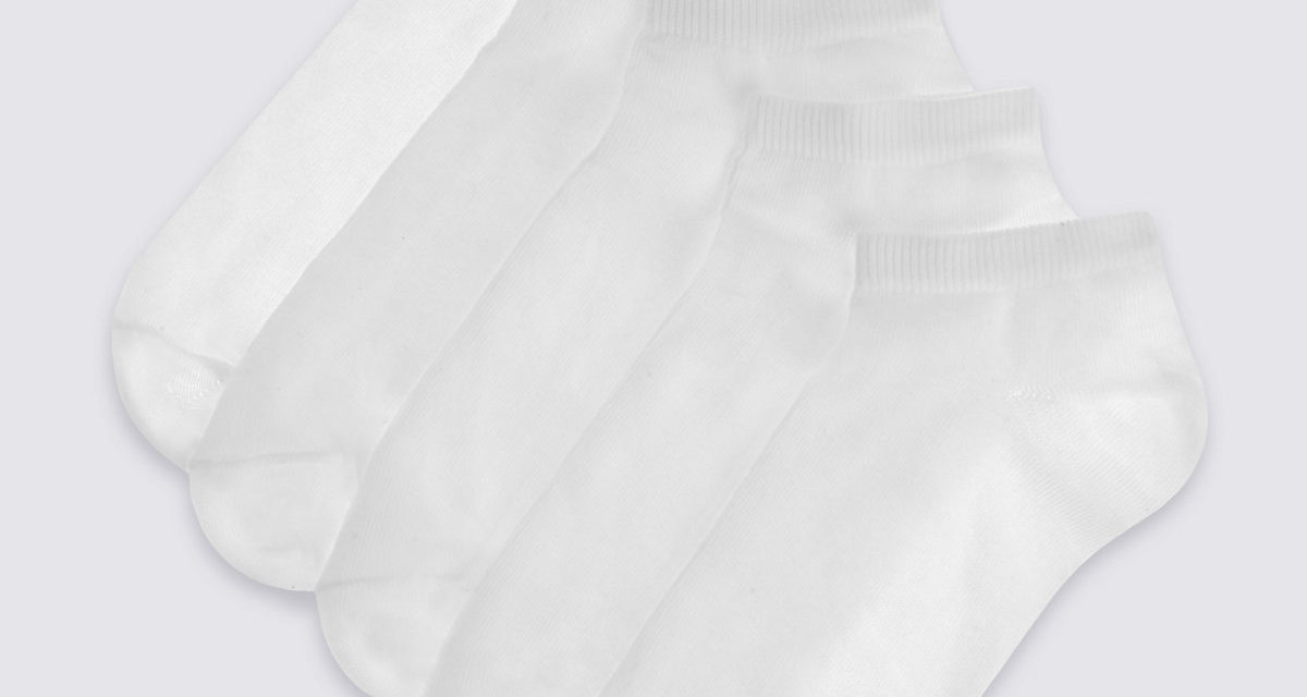 M&S Collection 5 Pairs of Trainer Liner Socks