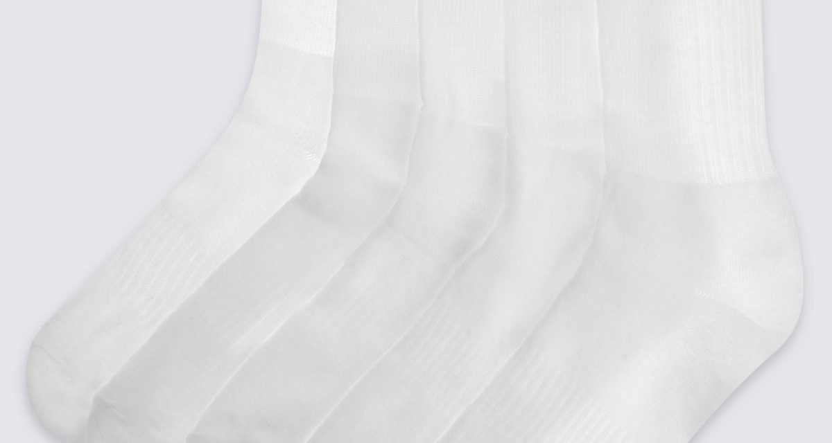 M&S Collection 5 Pairs of Cotton Rich Freshfeet Sports Socks