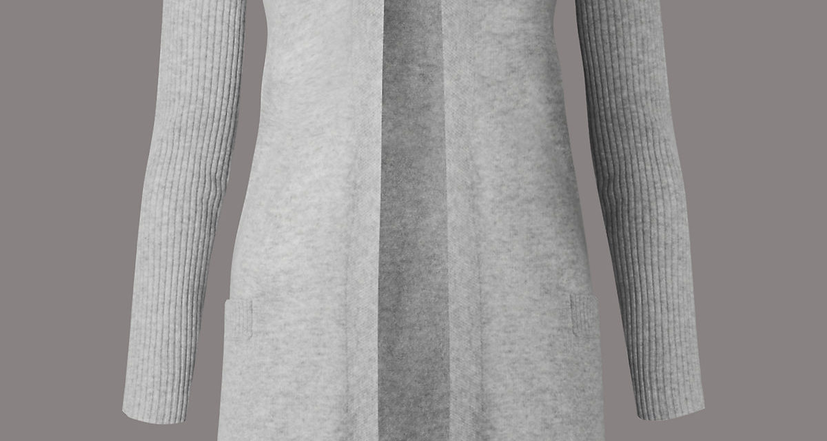 Autograph Pure Cashmere Open Front 2 Pocket Cardigan