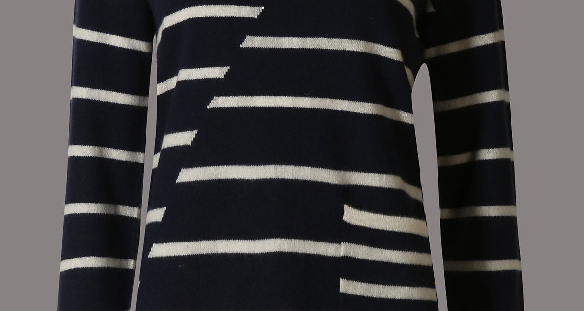 Autograph Pure Cashmere Striped Jumper