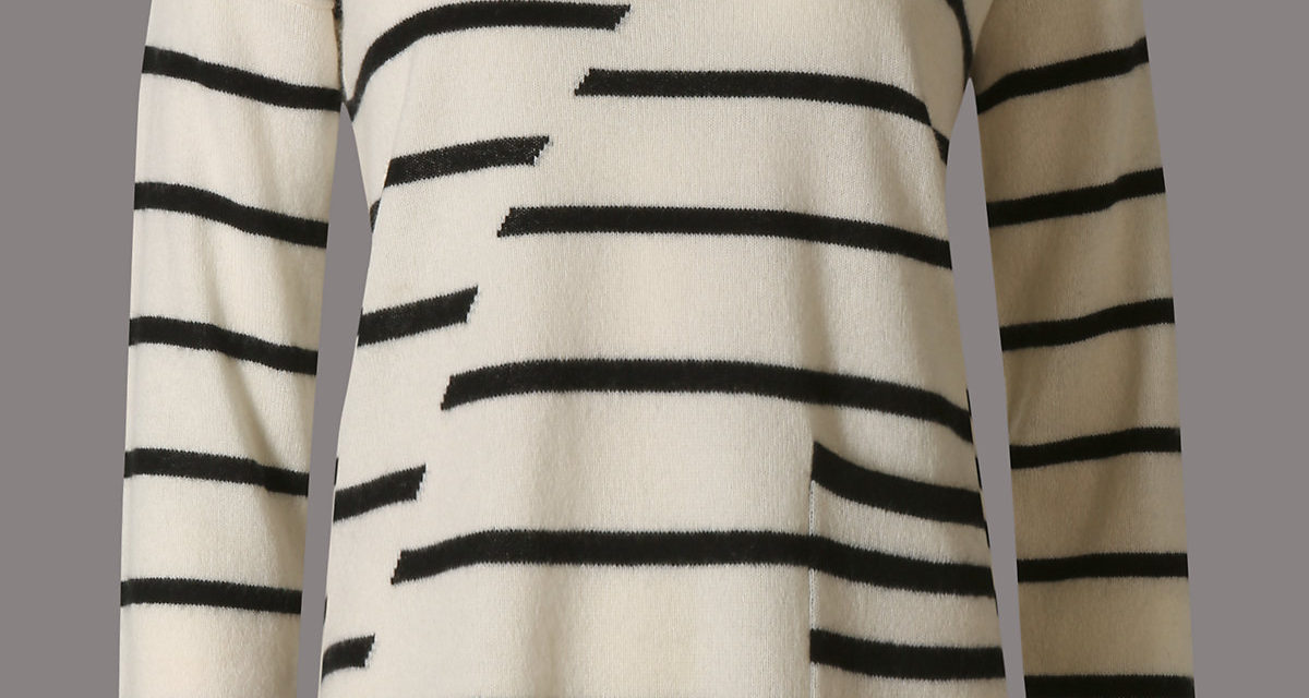 Autograph Pure Cashmere Striped Jumper