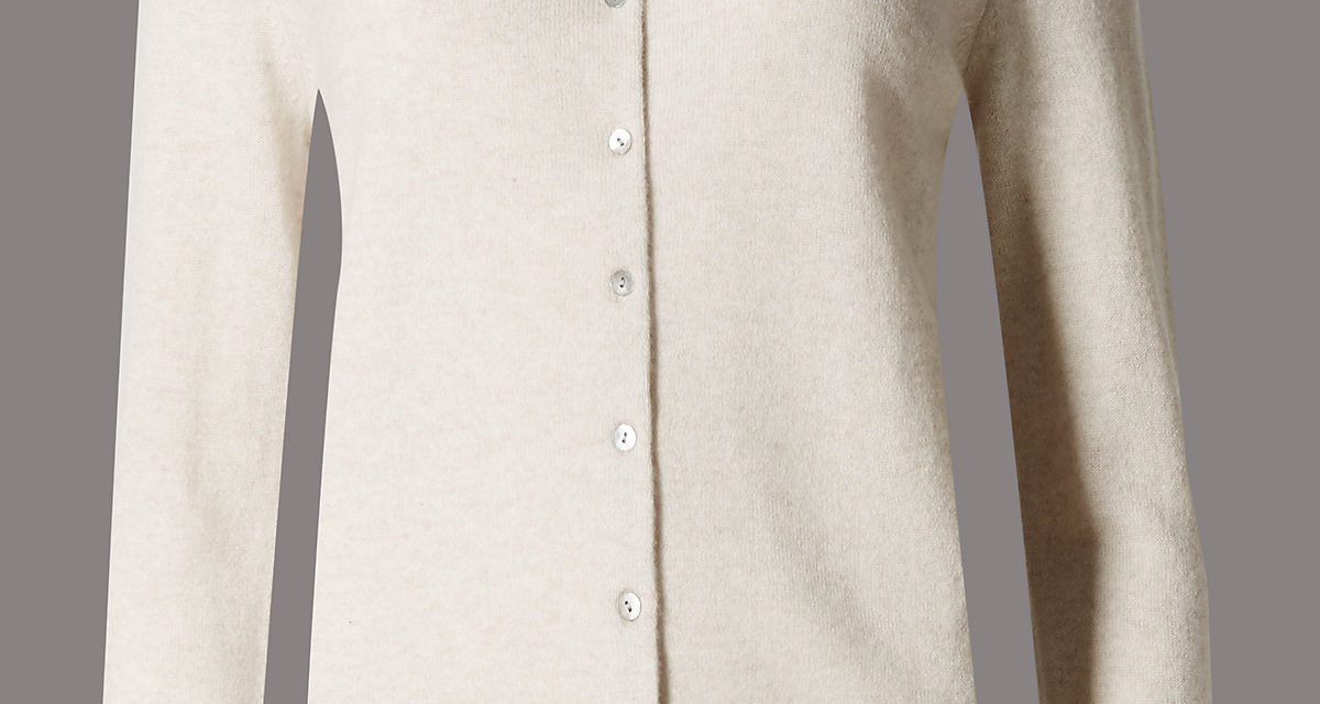 Autograph Pure Cashmere Crew Neck Cardigan