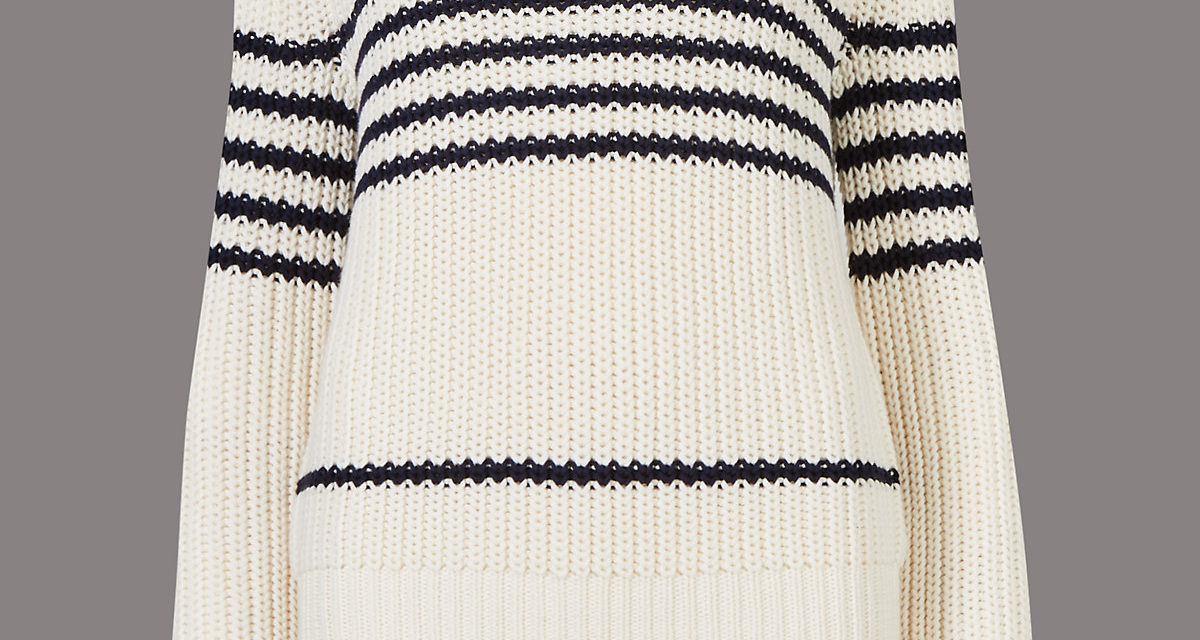 Autograph Striped Chunky Jumper