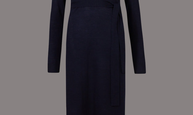 Autograph V-Neck Jumper Dress with Belt