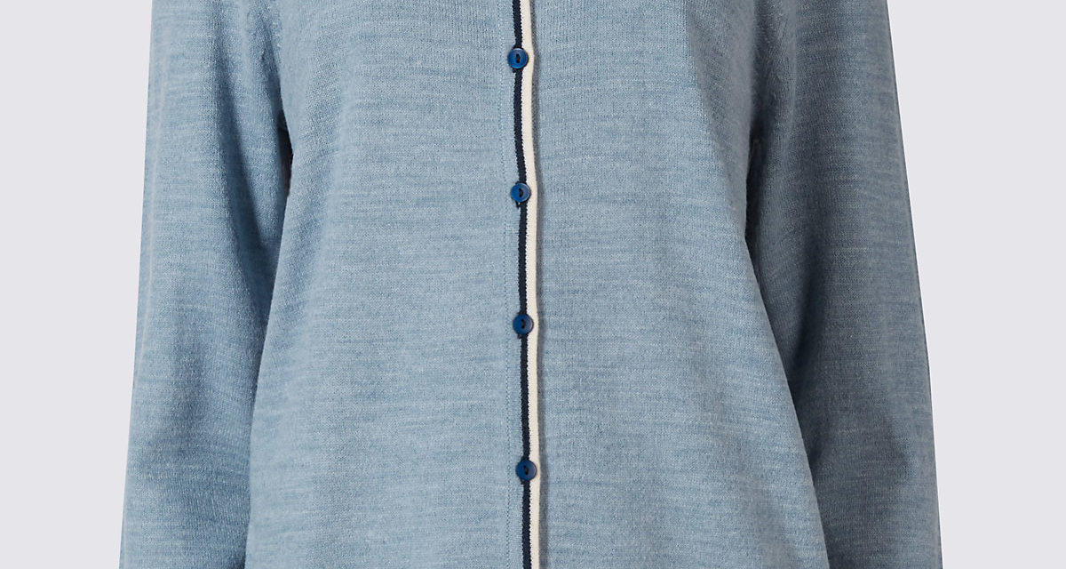 Classic Contrasting Edge Cash Cardigan