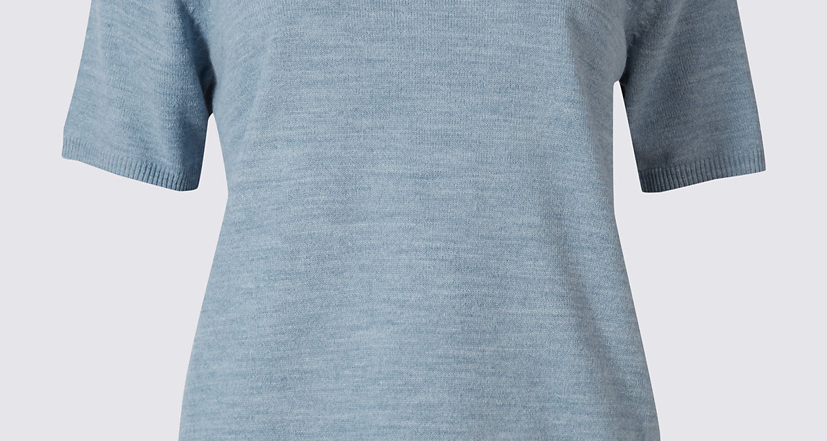 Classic Contrasting Edge Short Sleeve Jumper