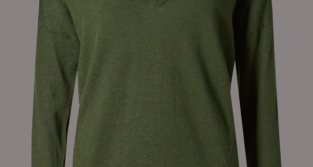 Autograph Wool Blend V-Neck Jumper