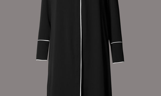 Autograph Contrasting Edge Long Sleeve Tunic Dress