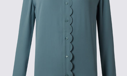 Classic Scallop Edge Long Sleeve Shirt