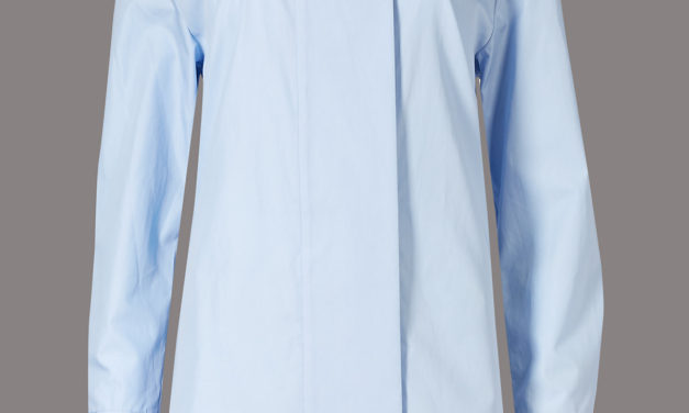 Autograph Pure Cotton Wide Placket Poplin Shirt