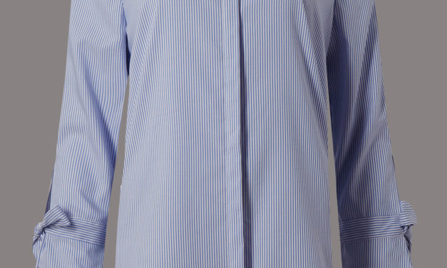 Autograph Pure Cotton Striped Poplin Shirt