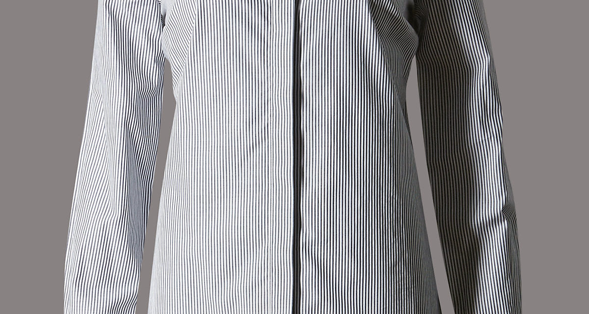 Autograph Pure Cotton Striped Long Sleeve Shirt