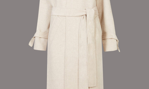 Autograph Wool Blend Spilt Robe Coat