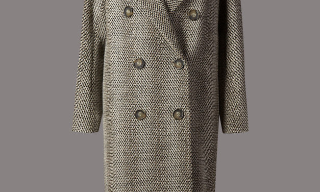 Autograph Textured Double Breasted Coat