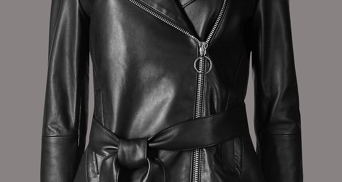 Autograph Leather Jacket with Belt