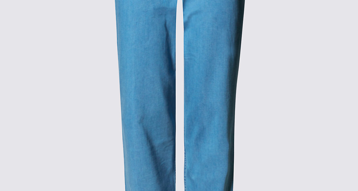 Classic Mid Rise Straight Leg Jeans