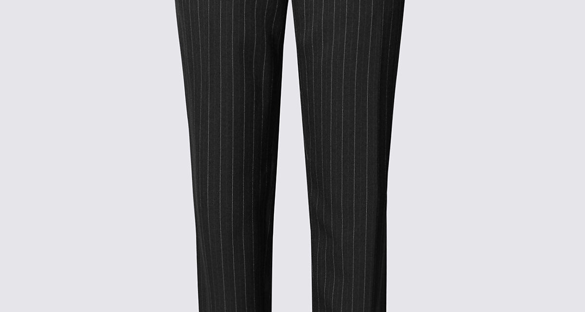 Classic Pinstripe Straight Leg Trousers