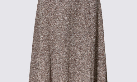 Classic Textured Midi A-Line Skirt