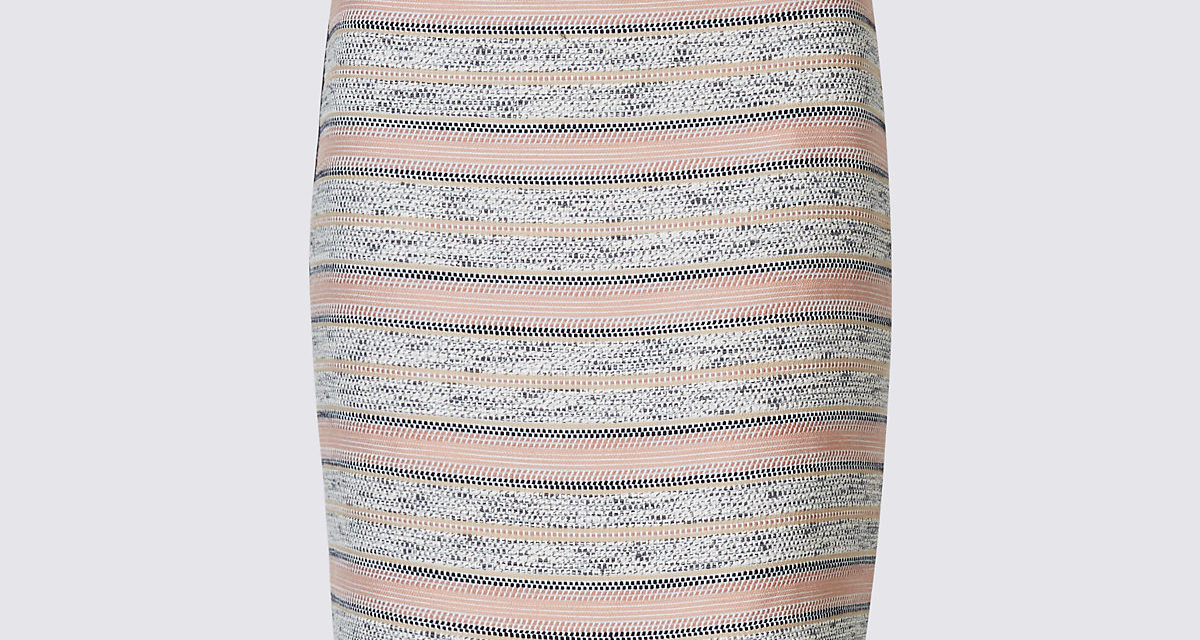 Classic Striped Pencil Skirt