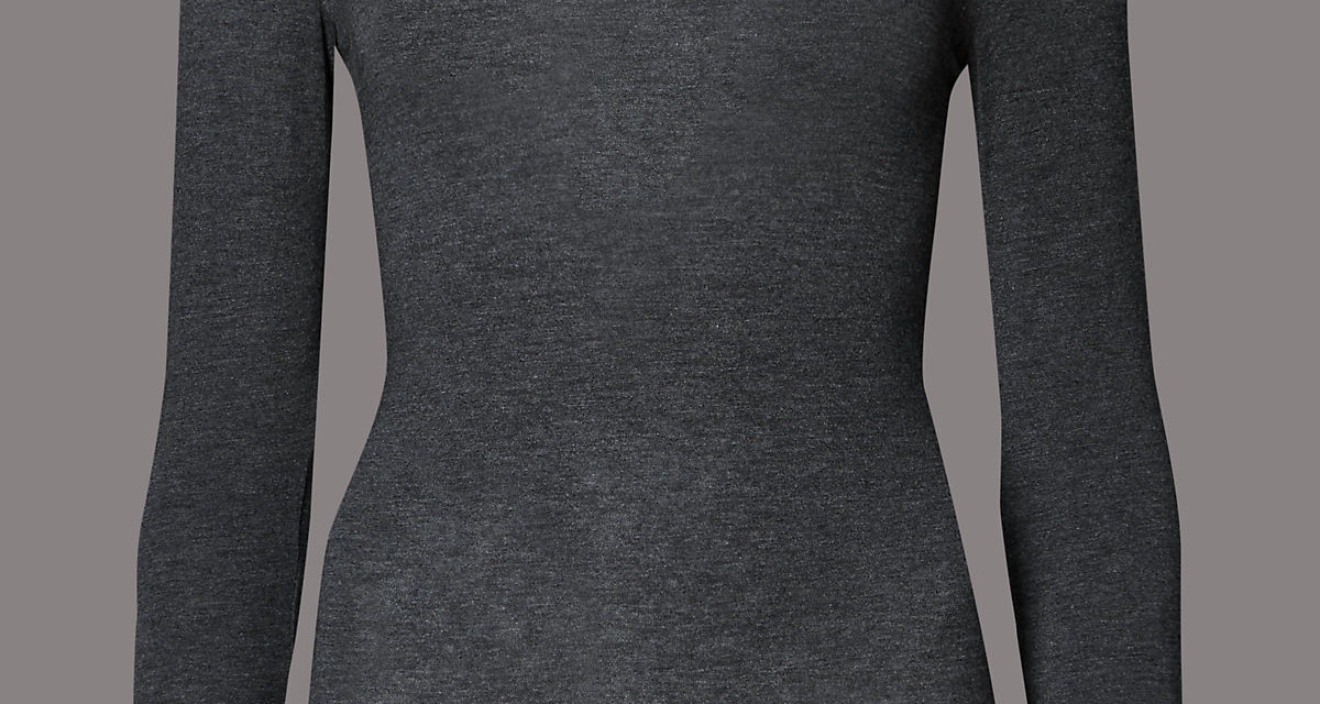 Autograph Heatgen Thermal V-Neck Top with Cashmere