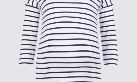 Maternity Striped Feeding T-Shirt with Modal