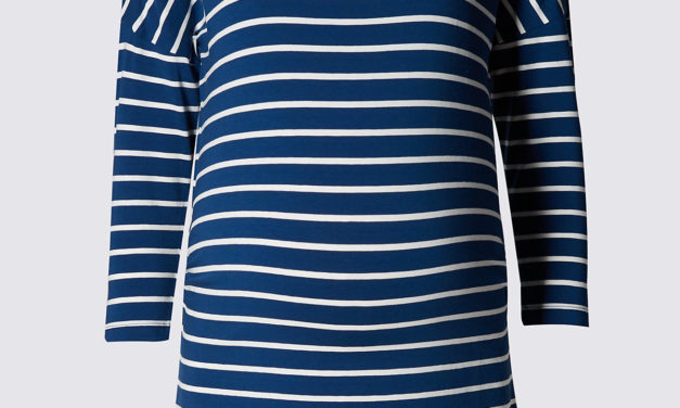 Maternity Nautical Striped Feeding Top with Modal