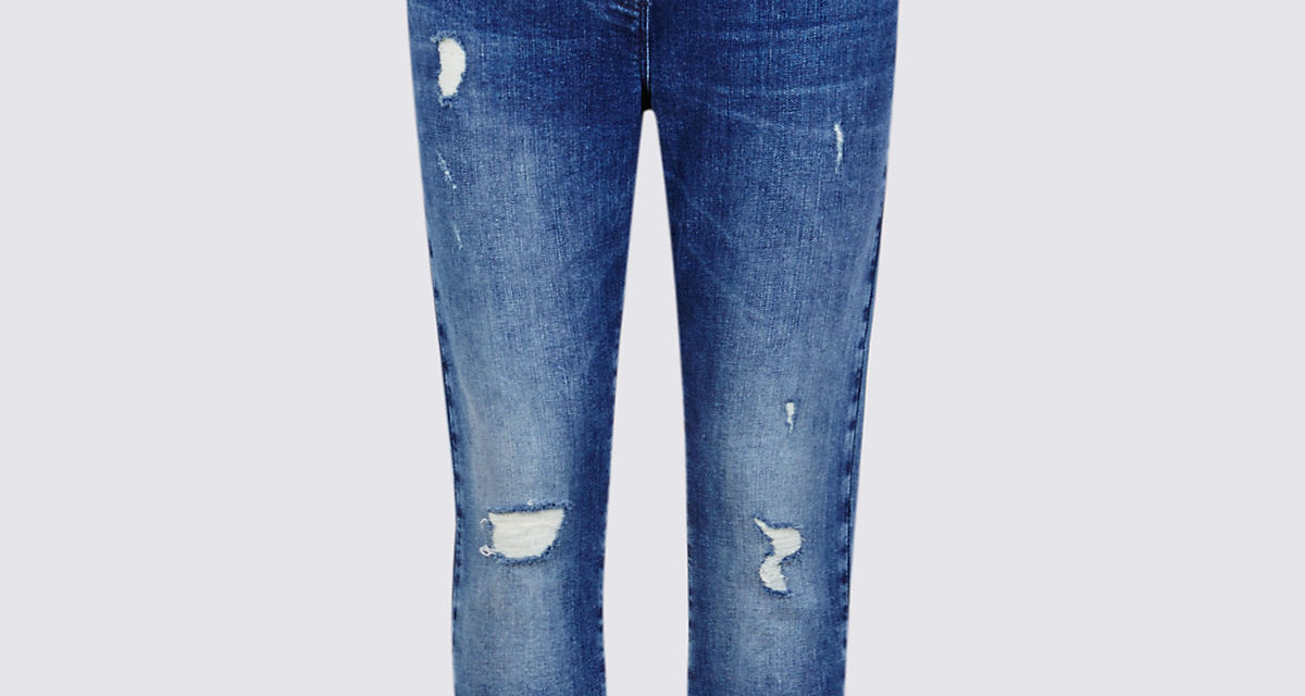 Maternity Distressed Slim Leg Jeans