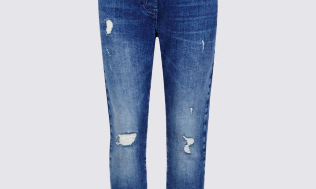 Maternity Distressed Slim Leg Jeans